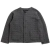KNIT CARDIGAN CHARCOAL PC QUILTED JERSEY | Engineered Garments Best