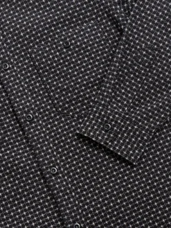 KURUME CROSS WORK SHIRT BLACK | SEUVAS Discount