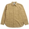 KURUME CROSS WORK SHIRT MUSTARD | SEUVAS Sale