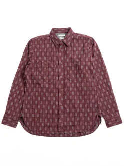 KURUME RIVER WORK SHIRT RED | SEUVAS Best Sale