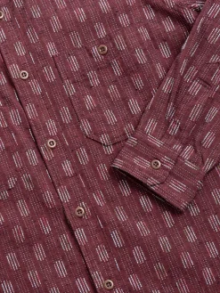 KURUME RIVER WORK SHIRT RED | SEUVAS Best Sale
