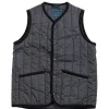 LAVENSTER COLLARLESS GILET LAMP NAVY | Lavenham Cheap