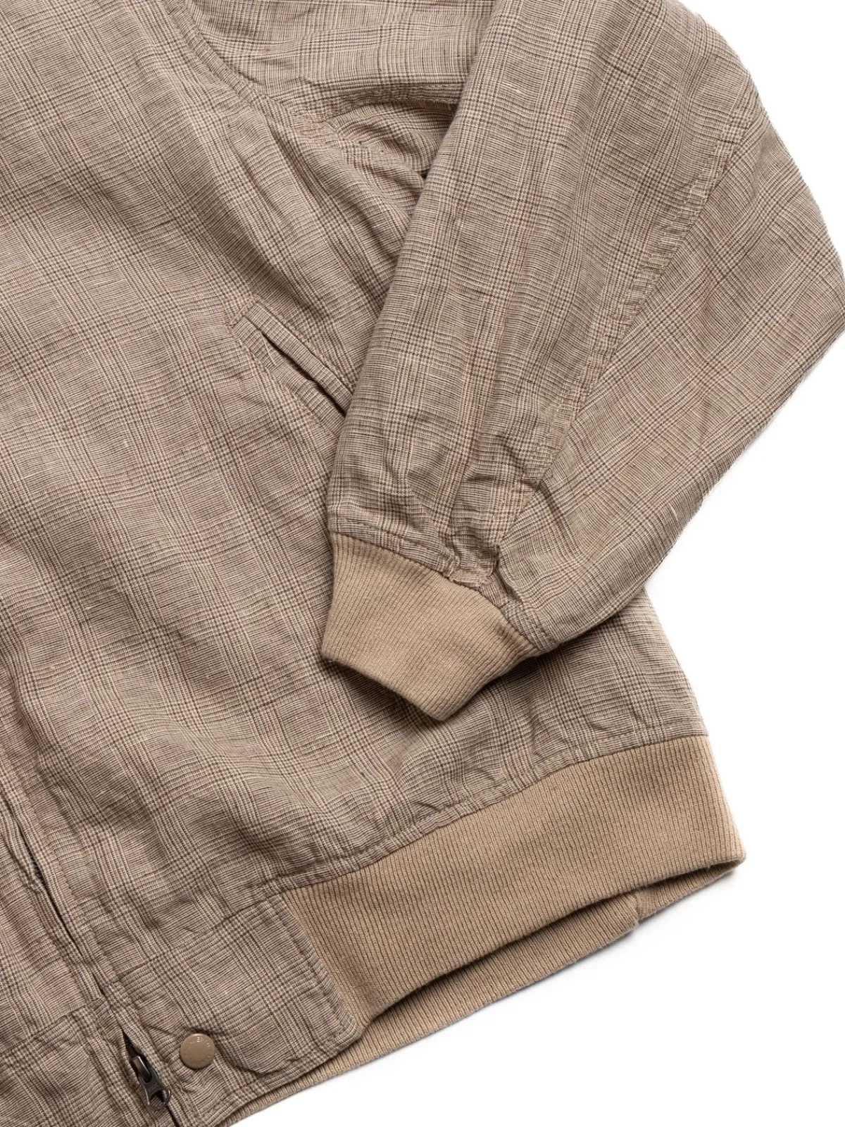 LL JACKET BEIGE LINEN GLEN PLAID | Engineered Garments Sale