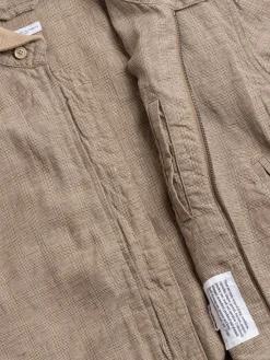 LL JACKET BEIGE LINEN GLEN PLAID | Engineered Garments Sale