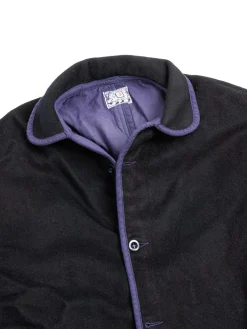 LOBSTER TAIL JACKET BLACK WOOL BAIZE HADAL BLUE | Tender Co Best Sale