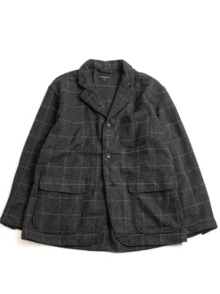 LOITER JACKET CHARCOAL LT. BLUE POLY WINDOPANE | Engineered Garments Hot