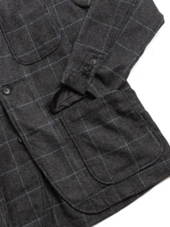 LOITER JACKET CHARCOAL LT. BLUE POLY WINDOPANE | Engineered Garments Hot