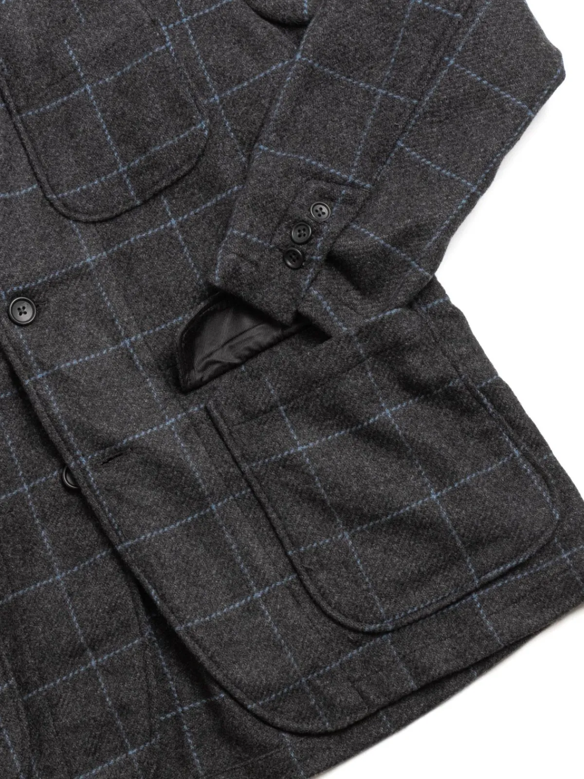 LOITER JACKET CHARCOAL LT. BLUE POLY WINDOPANE | Engineered Garments Hot