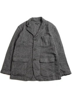 LOITER JACKET GREY POLY WOOL HERRINGBONE | Engineered Garments Discount
