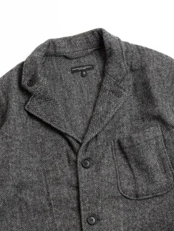LOITER JACKET GREY POLY WOOL HERRINGBONE | Engineered Garments Discount