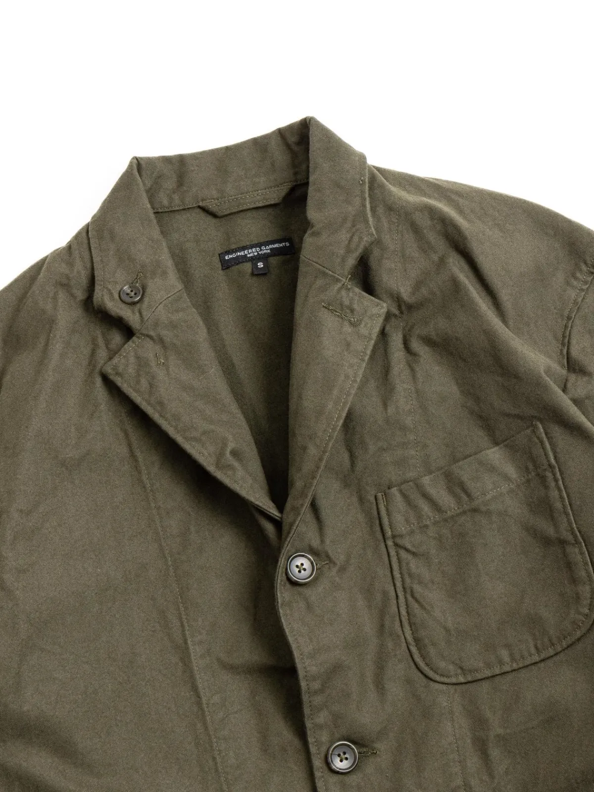 LOITER JACKET OLIVE COTTON BRUSHED HB | Engineered Garments Cheap