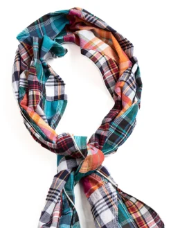 LONG SCARF MULTI COLOR PATCHWORK TRIANGLE PLAID | Engineered Garments Best Sale