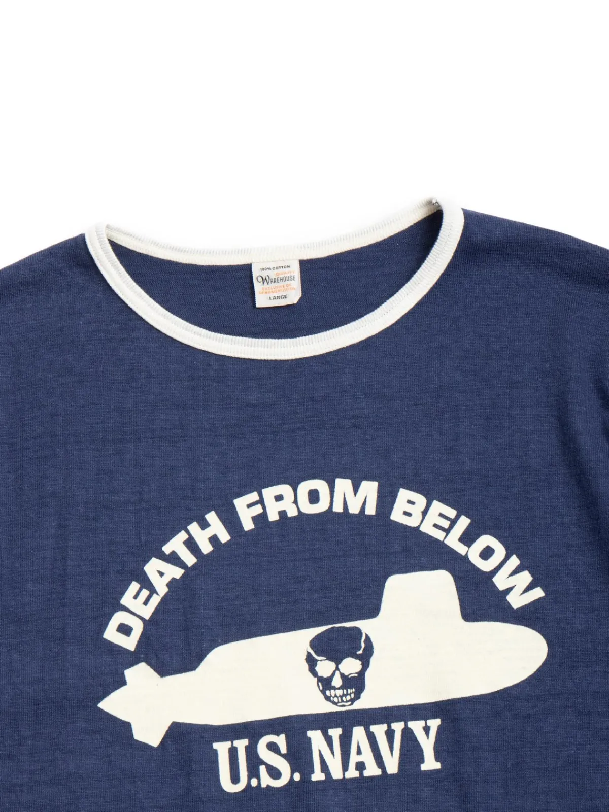 LOT 4059 DEATH FROM BELOW NAVY/CREAM | Warehouse & Co Flash Sale