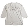 LOT 4063 &frac34; SLEEVE FOOTBALL TEE ASTC OFF WHITE | Warehouse & Co Fashion