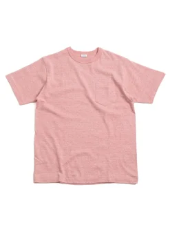 LOT 4097 HEATHER POCKET T–SHIRT RED | Warehouse & Co Cheap