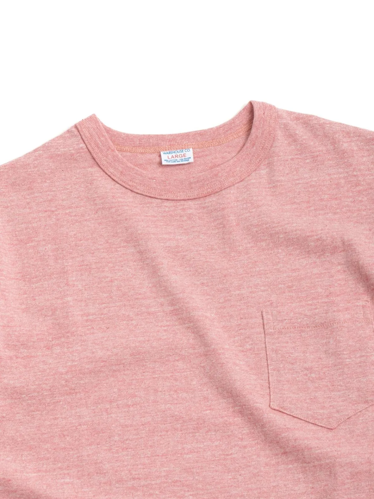 LOT 4097 HEATHER POCKET T–SHIRT RED | Warehouse & Co Cheap