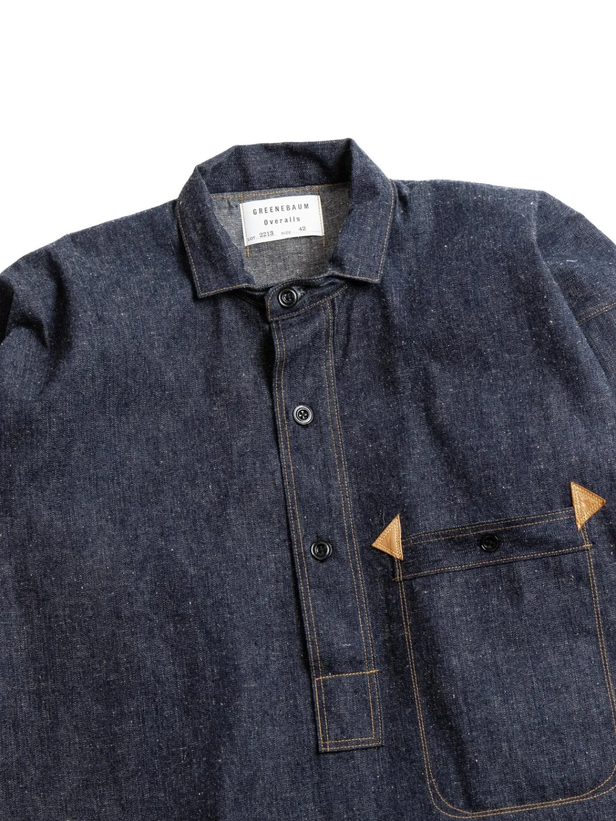 LOT 22131880 HEAVY LEATHER BOUND JUMPER INDIGO DENIM | Warehouse & Co Fashion
