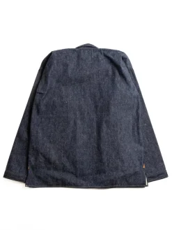 LOT 22131880 HEAVY LEATHER BOUND JUMPER INDIGO DENIM | Warehouse & Co Fashion