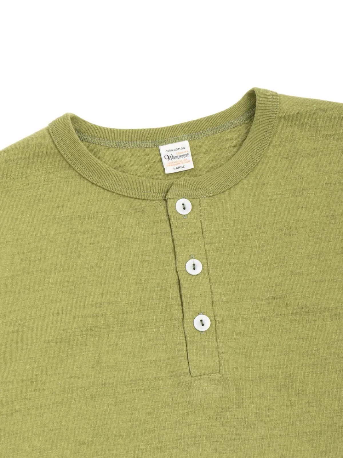 LOT 4601 HENLEY NECK T GRASS GREEN | Warehouse & Co Flash Sale