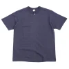 LOT 4082 ONE BUTTON HENLEY NECK T NAVY (EGG PLANT) | Warehouse & Co Outlet