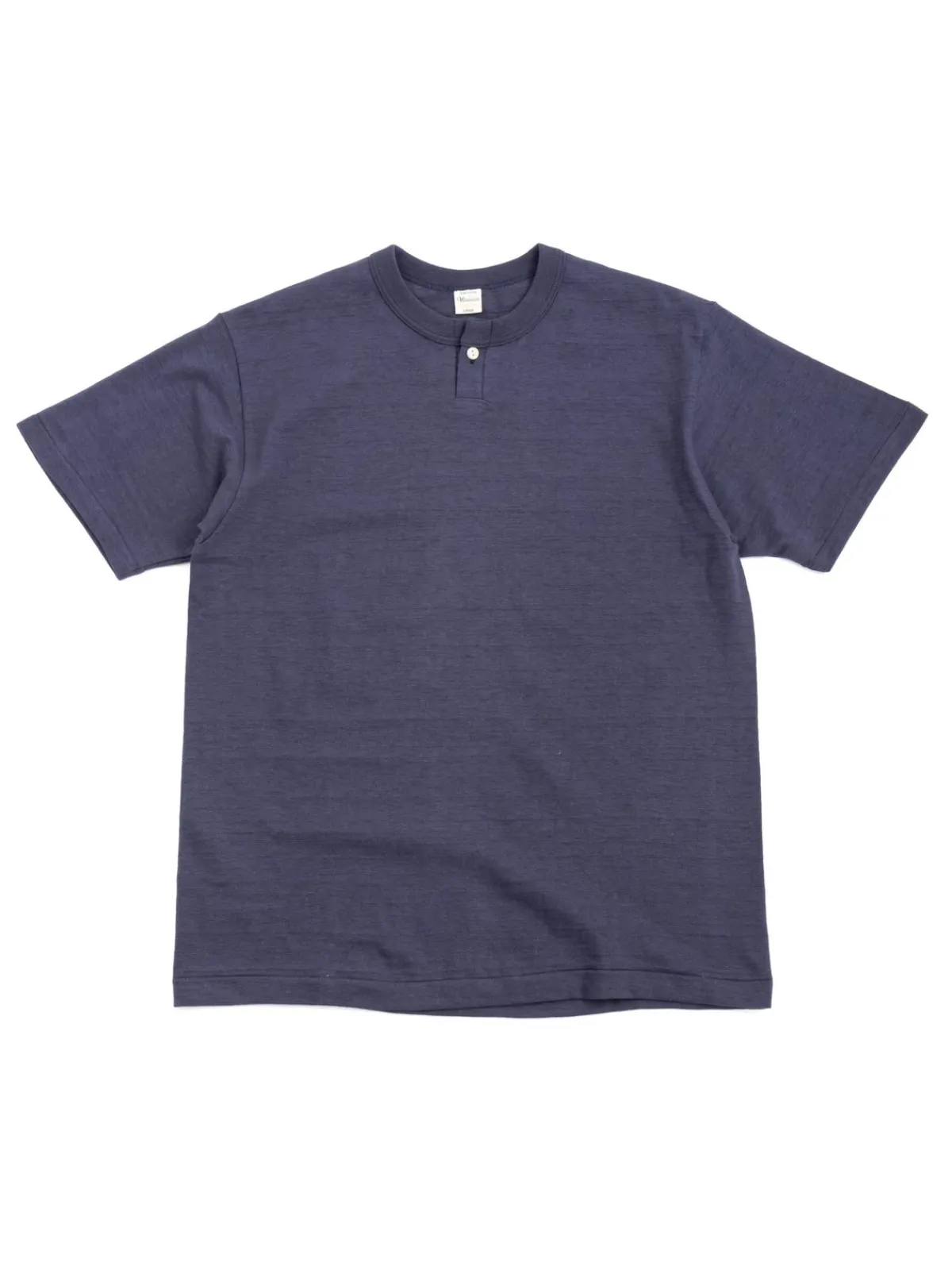 LOT 4082 ONE BUTTON HENLEY NECK T NAVY (EGG PLANT) | Warehouse & Co Outlet