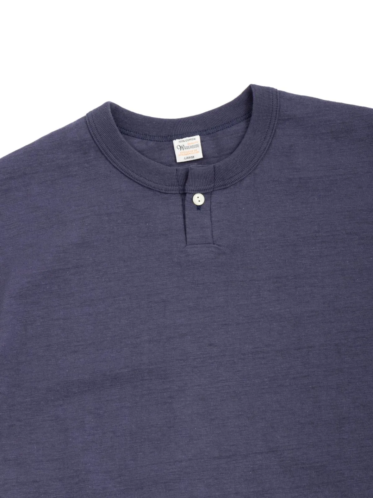 LOT 4082 ONE BUTTON HENLEY NECK T NAVY (EGG PLANT) | Warehouse & Co Outlet