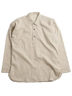 LOT 3045 PULLOVER SHIRT SELVEDGE DOBBY STRIPE | Warehouse & Co Cheap