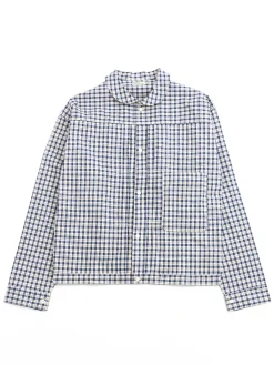 LOT 2166 SHIRT INDIGO CHECK R.COLLAR COLOUR 1 | Warehouse & Co Fashion