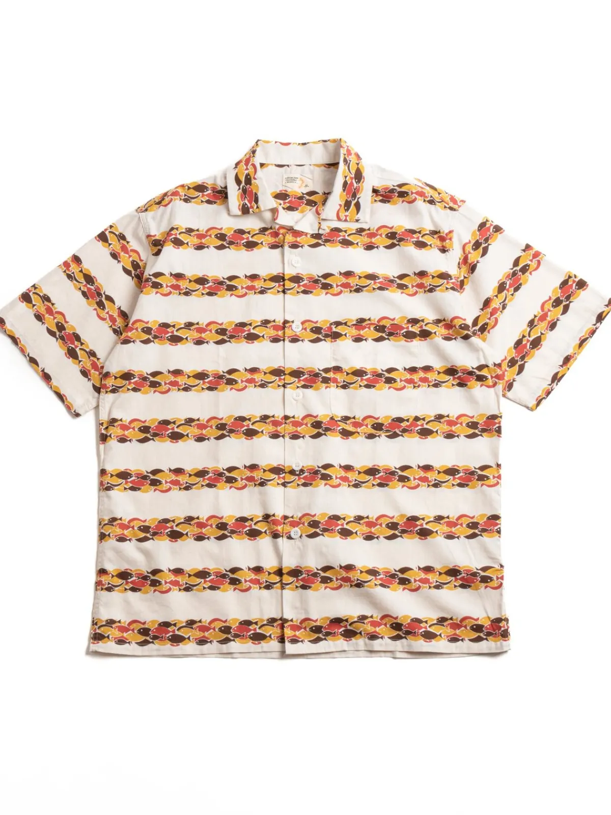 LOT JG–18 SCHOOL OF FISH SHIRT BROWN | Warehouse & Co Store