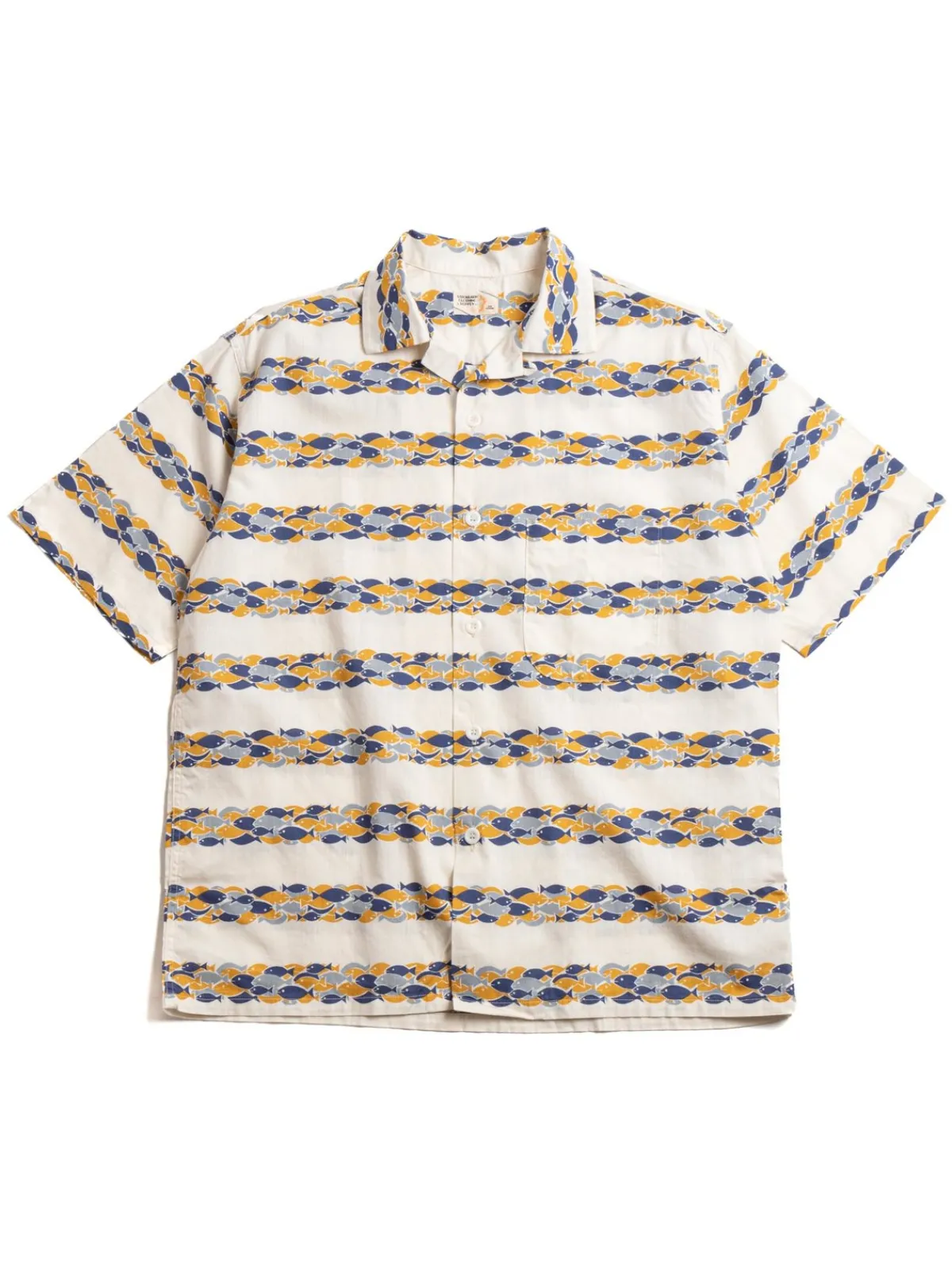LOT JG–18 SCHOOL OF FISH SHIRT NAVY | Warehouse & Co Cheap