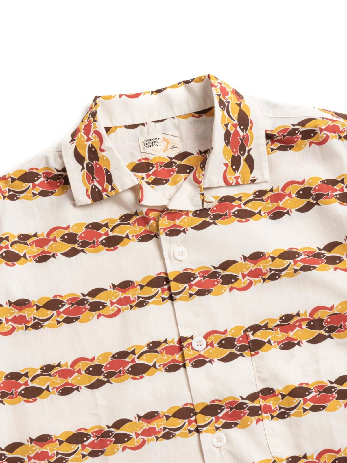 LOT JG–18 SCHOOL OF FISH SHIRT BROWN | Warehouse & Co Store