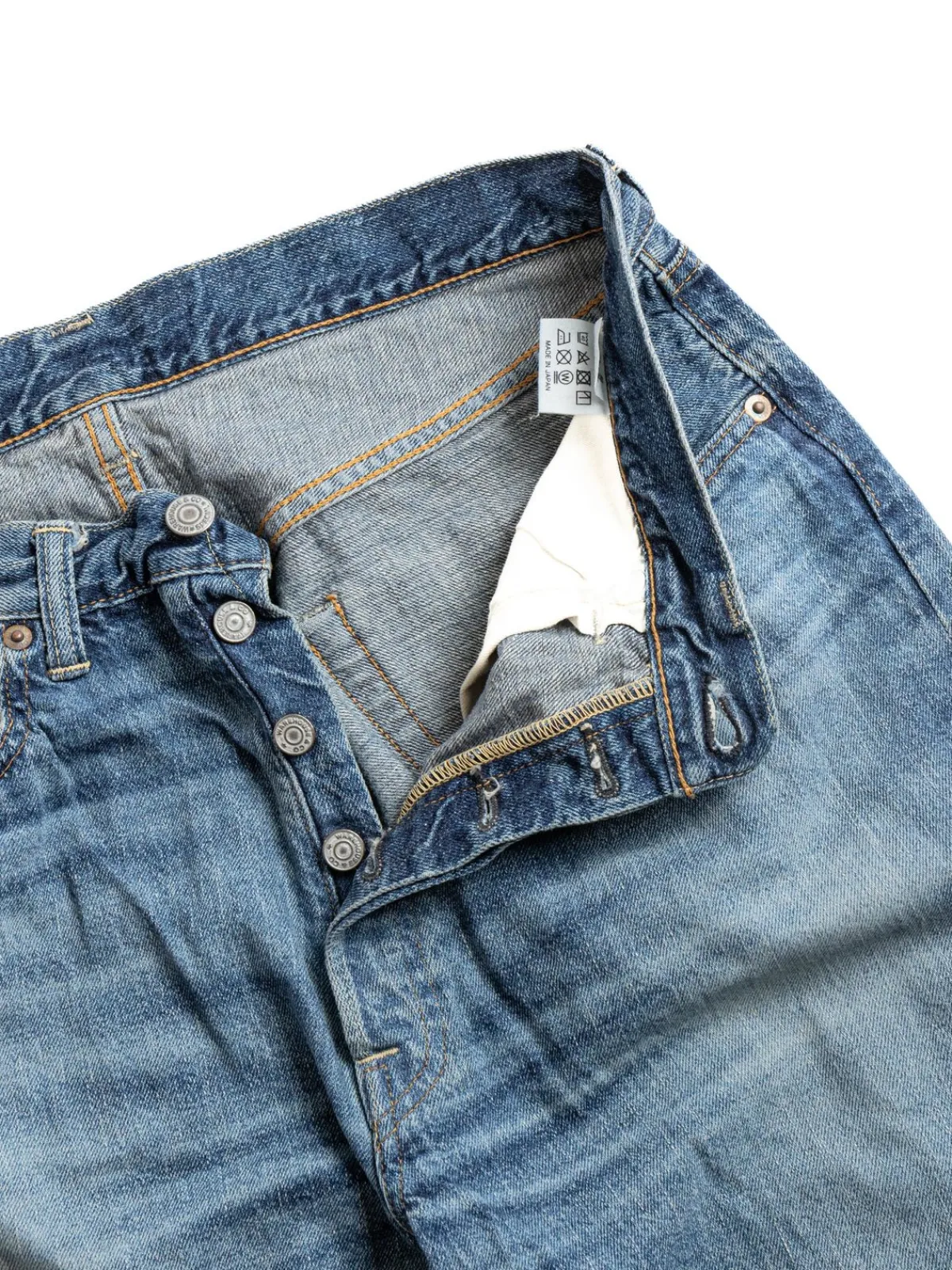 LOT 2ND HAND SERIES 1101 USED WASH MEDIUM 12OZ DENIM JEAN | Warehouse & Co Sale