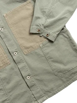 (LOT–6120) UTILITY HERRINGBONE GREEN | orSlow New