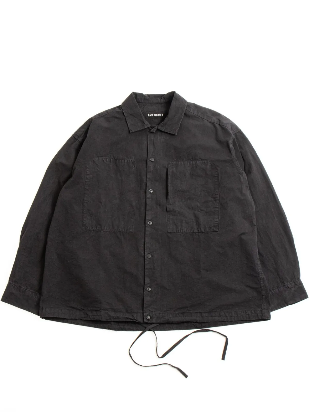 MILI VOLUME SHIRT TOUGH COTTON BLACK | CASEY CASEY Best Sale