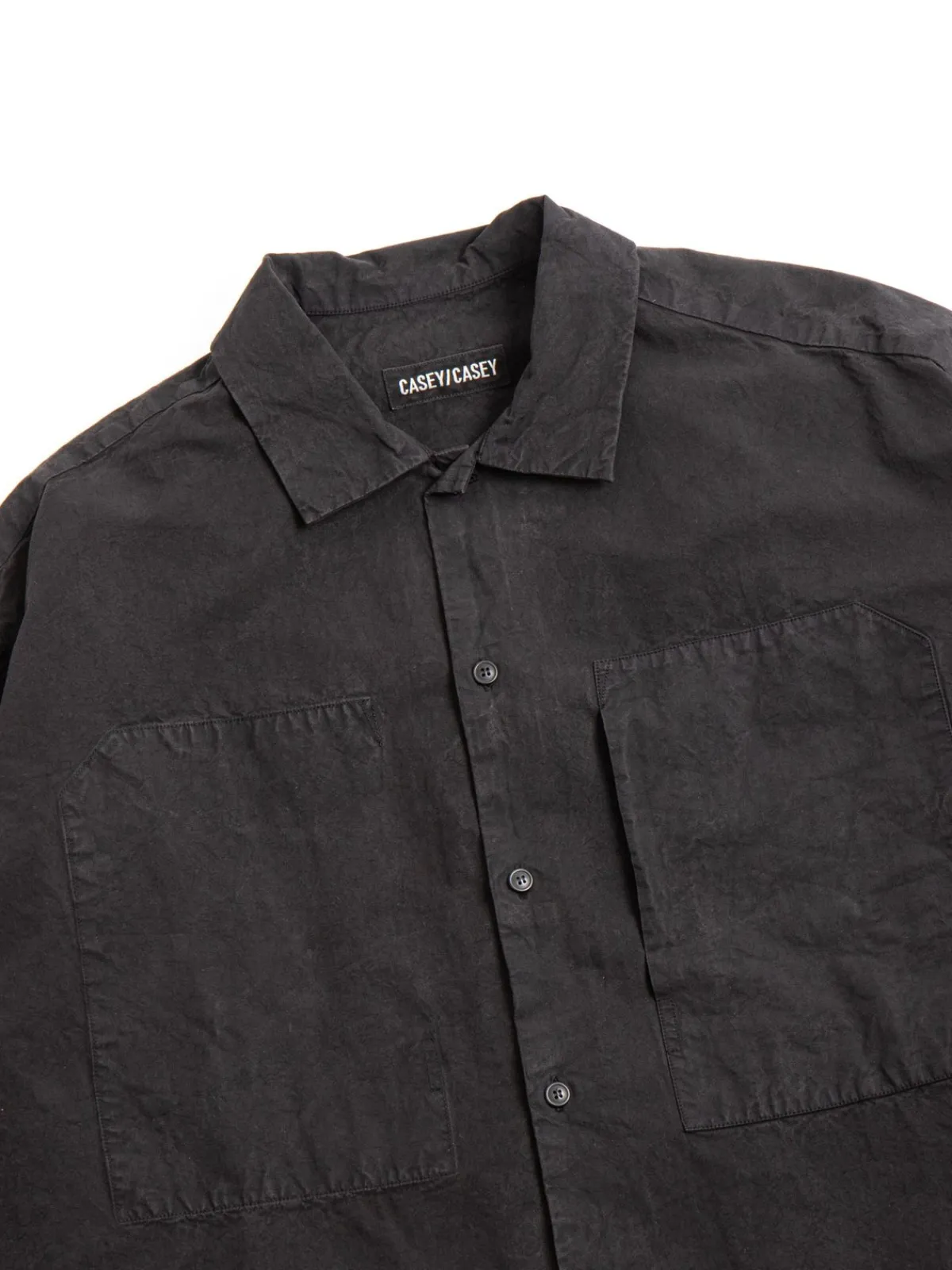 MILI VOLUME SHIRT TOUGH COTTON BLACK | CASEY CASEY Best Sale