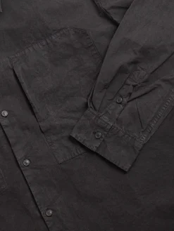 MILI VOLUME SHIRT TOUGH COTTON BLACK | CASEY CASEY Best Sale