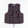 Multi Color Nyco Plaid Cover Vest | Engineered Garments Online