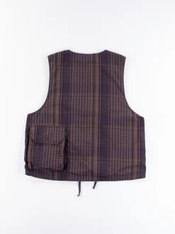 Multi Color Nyco Plaid Cover Vest | Engineered Garments Online