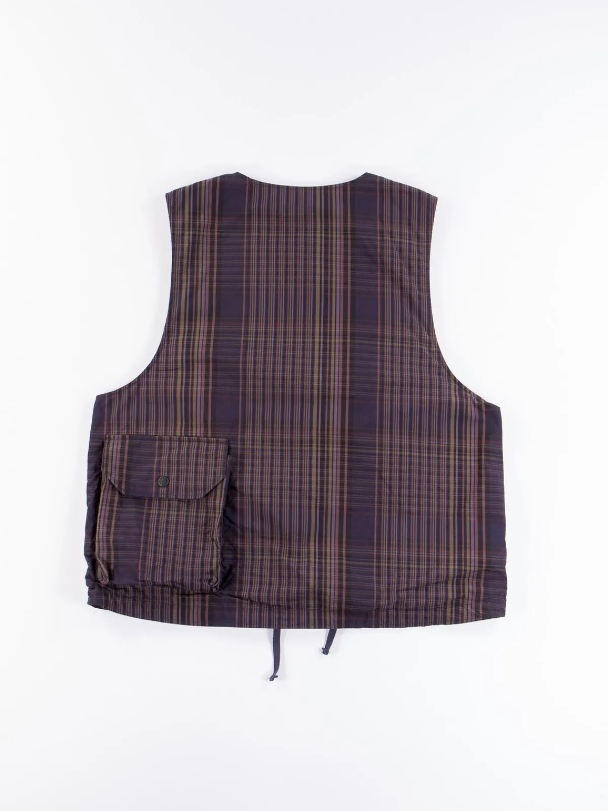 Multi Color Nyco Plaid Cover Vest | Engineered Garments Online