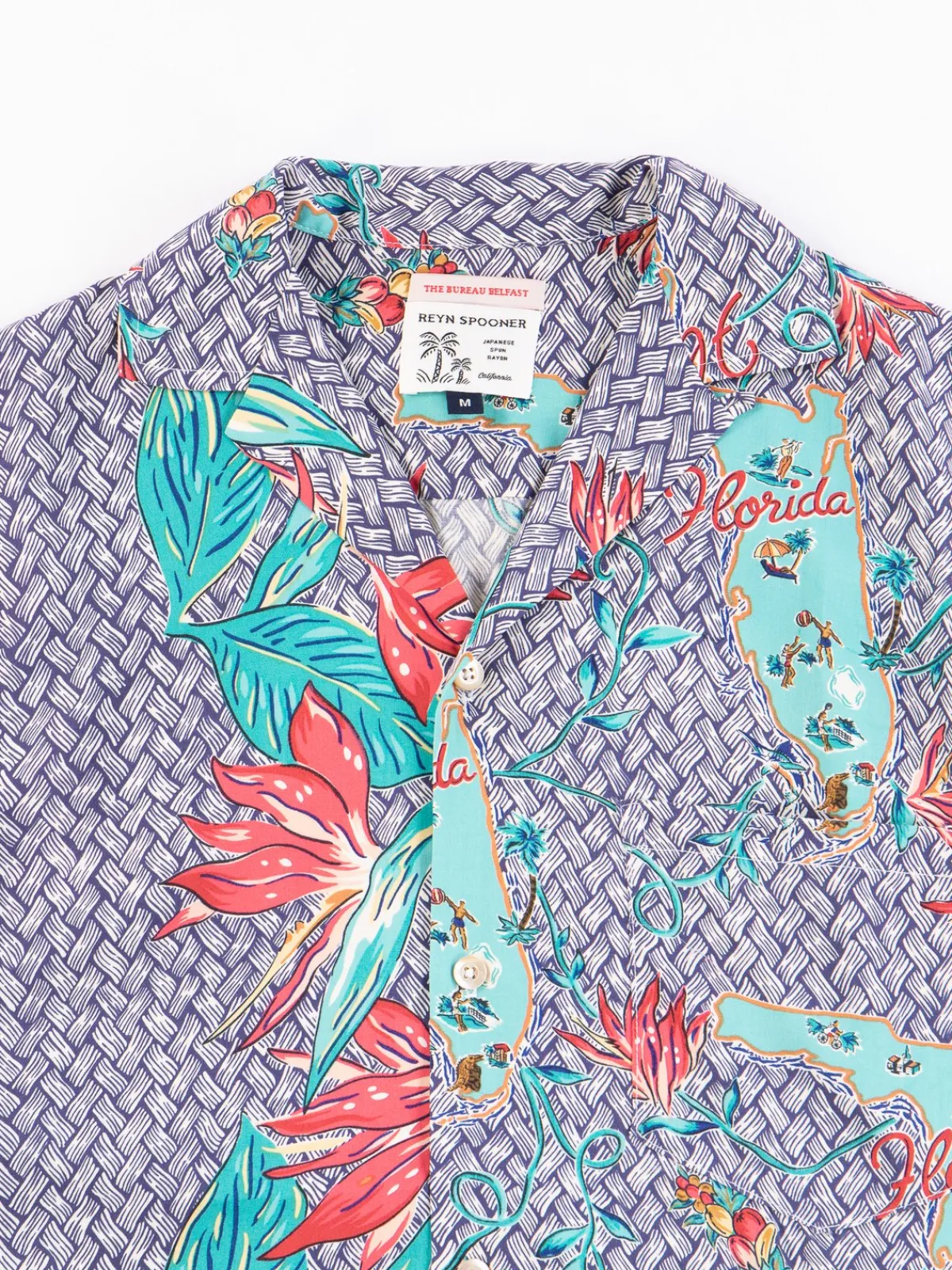 Navy Florida Rayon Camp Shirt | Reyn Spooner For The Bureau Online