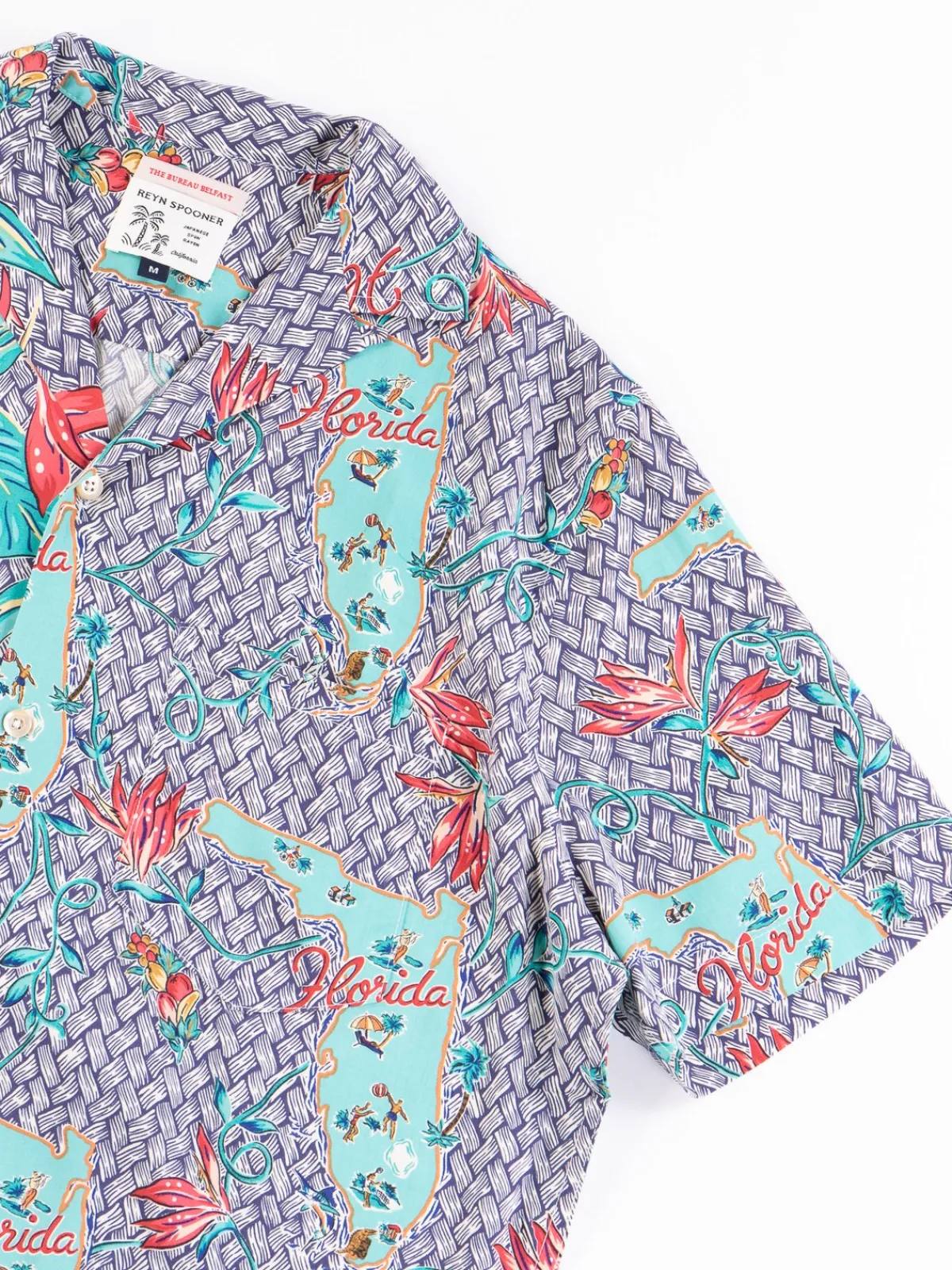Navy Florida Rayon Camp Shirt | Reyn Spooner For The Bureau Online