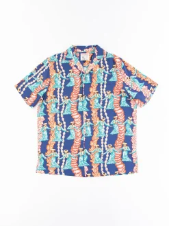 Navy Hula Auana Rayon Camp Shirt | Reyn Spooner For The Bureau Hot