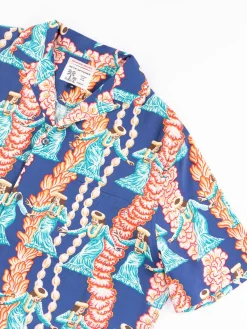 Navy Hula Auana Rayon Camp Shirt | Reyn Spooner For The Bureau Hot