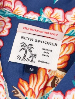 Navy Hula Auana Rayon Camp Shirt | Reyn Spooner For The Bureau Hot
