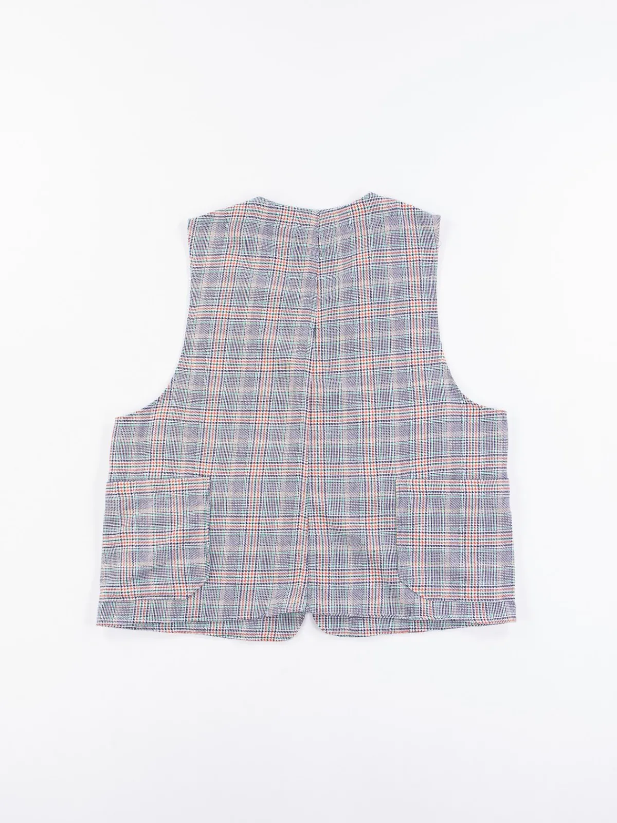 Navy/Green/Orange CP Glen Plaid Upland Vest | Engineered Garments Hot