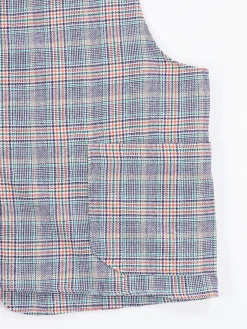 Navy/Green/Orange CP Glen Plaid Upland Vest | Engineered Garments Hot