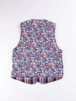 Navy/White/Red Plaid Poplin Reversible Vest | Engineered Garments Cheap