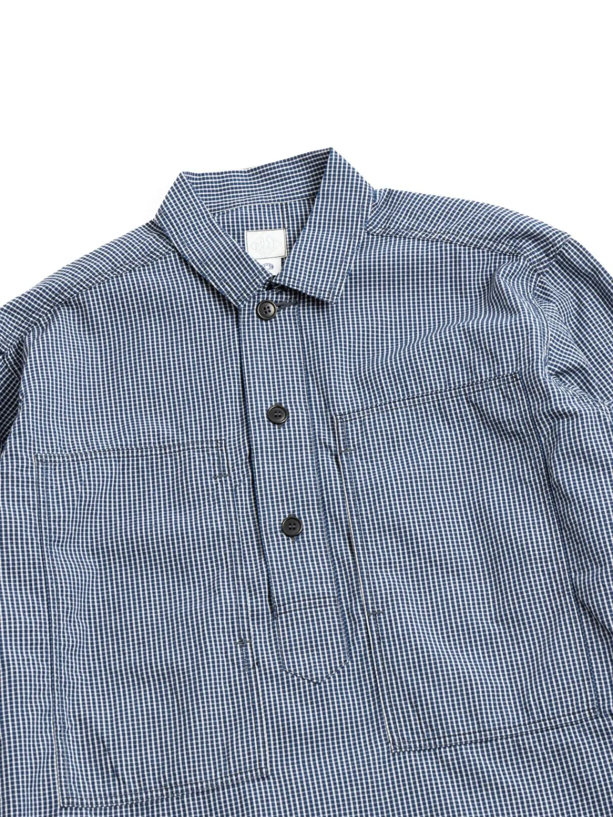 (1204–ICI) ARMY SHIRT INDIGO CHECK | Post O’alls Sale