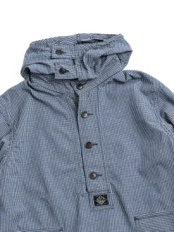 (1105&ndash;ICI) NAVY PARKA INDIGO CHECK | Post O&rsquo;alls Store
