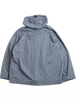 (1105–ICI) NAVY PARKA INDIGO CHECK | Post O’alls Store